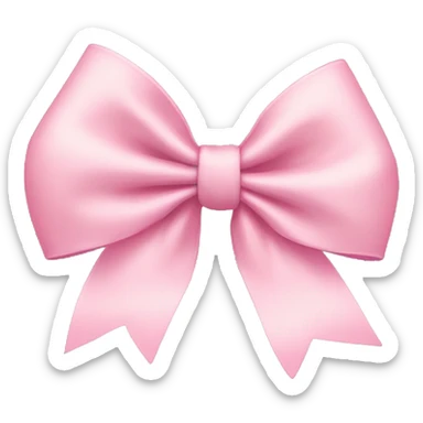 A light pink bow sticker
