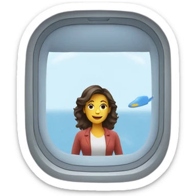 woman-in-a-plane-window sticker