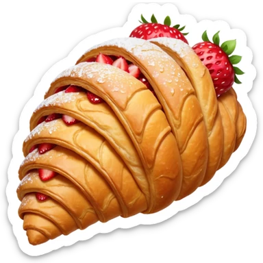 strawberry croissant  sticker