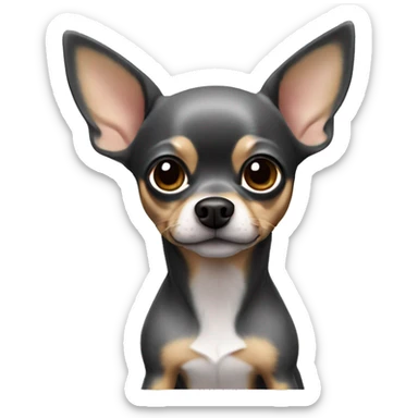 Pincher chihuahua dog gray sticker