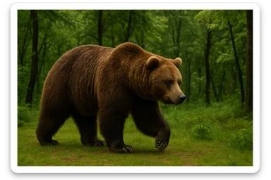 Grizzly bear sticker