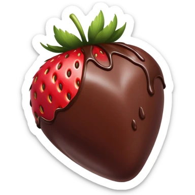 chocolate covered strawberry  sticker