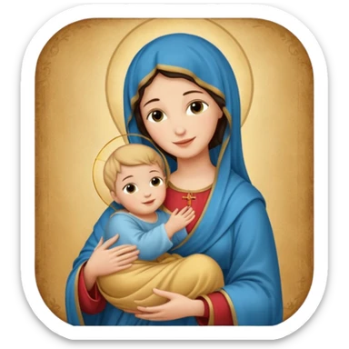 Image of the Mother of God in a frame sticker