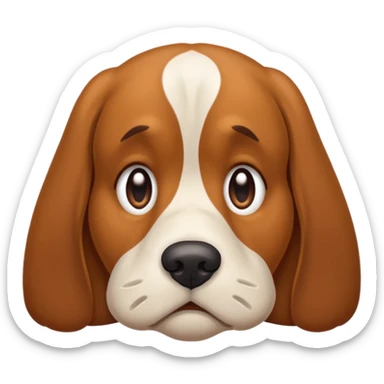 Sad dog face  sticker