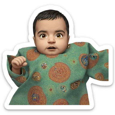 male portrait with gaze sticker