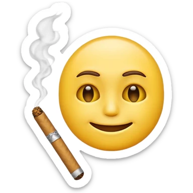 normal emoji smoking weed sticker