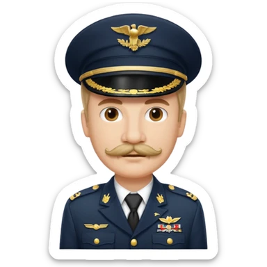 historical figure with a mustache and military uniform sticker