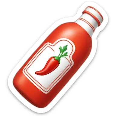 Sriracha bottle sticker