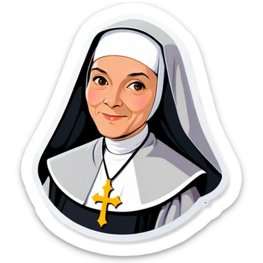 Native nun  sticker