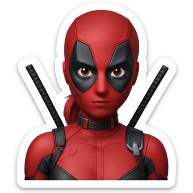 female deadpool from Deadpool & Wolverine movie sticker