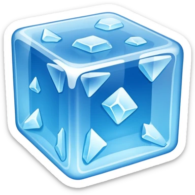 blue ice cube  sticker