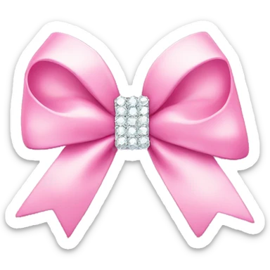 Pink bow made of diamonds sticker