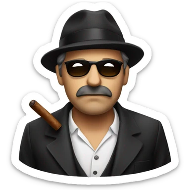 Italiano Mafiozi with cigar sticker