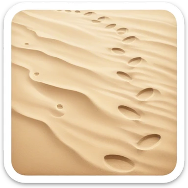 **Baby footsteps lead ahead of larger ones**, as if guiding the adult forward.  on sand sticker