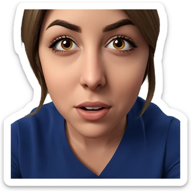 realistic portrait of a girl sticker