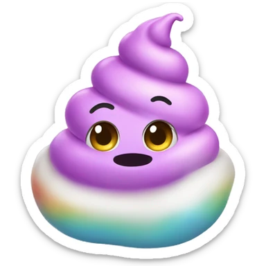 Unicorn poop sticker