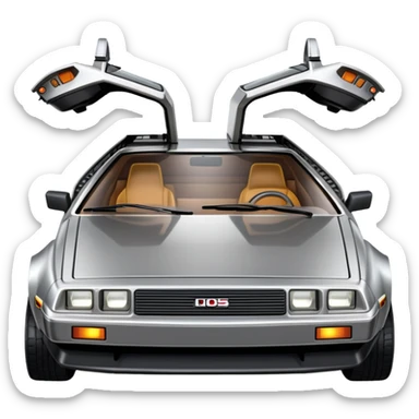 DeLorean time machine car sticker