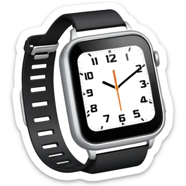 telephone positioned directly under a wristwatch sticker