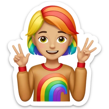 ￼ wink rainbow sticker