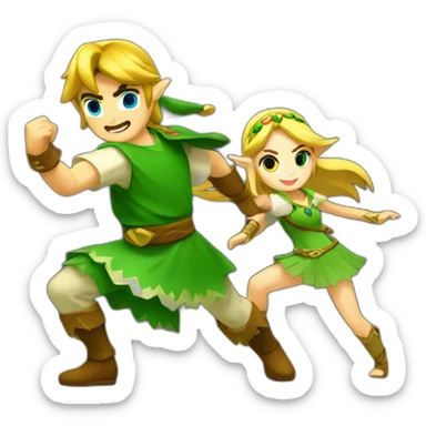 link and zelda dancing lambada sticker