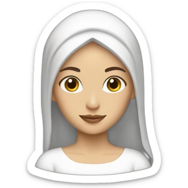 white muslim princess sticker