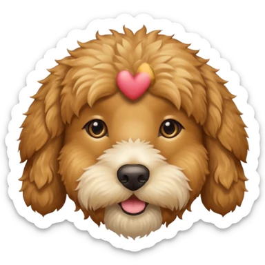 goldendoodle face sticker