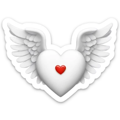A heart with angel wings sticker
