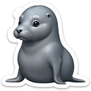 grey sea lion sticker