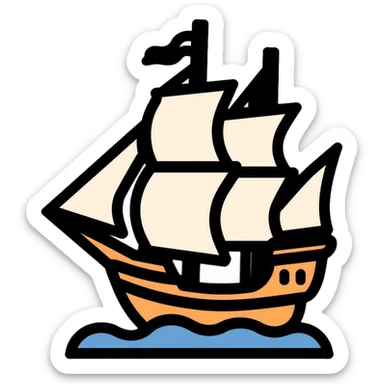 pirate ship sticker