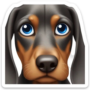 teckel arlequin with blue eyes sticker