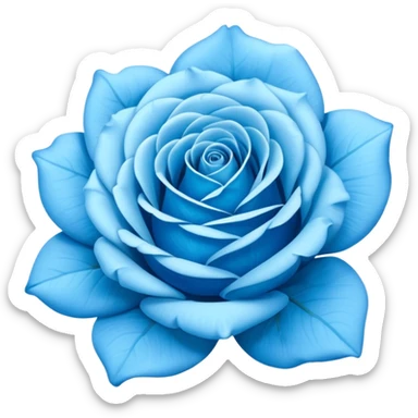 Sky blue rose sticker
