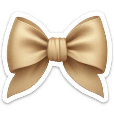 Beige bow sticker