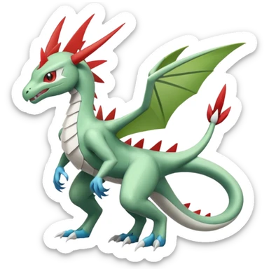 Scyther-Flygon-Salamence-Silvally-Kyurem-fusion, full body sticker