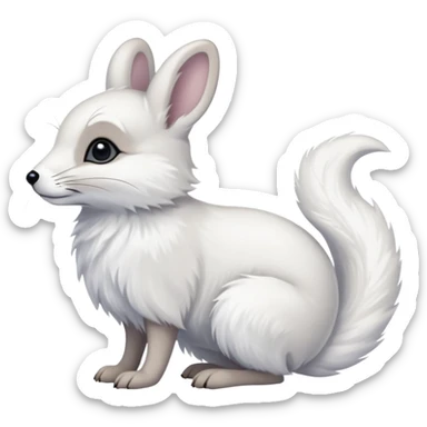 Ermine-Snowshoe-Hare-Arctic-Fox-fusion-hybrid sticker