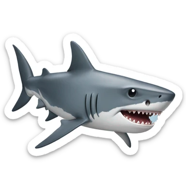 Shark with dogs legs sticker
