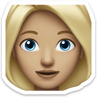 blonde hair blue eyed woman new castor sticker