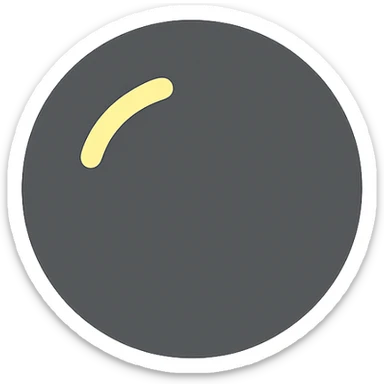 squash ball simple colored icon sticker