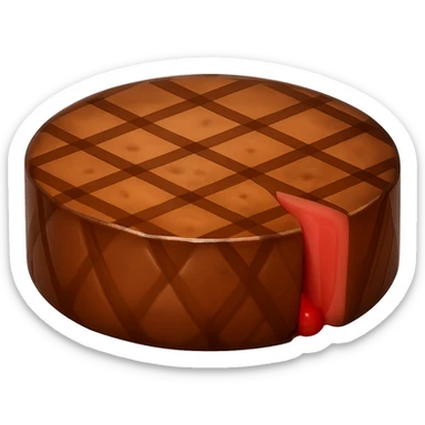 Remove the potatoes and simplify the details to show just a plain steak in emoji style with no background. sticker