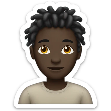 Dark skin with dreads sticker