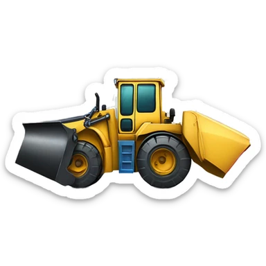 road roller n rainbow colors sticker