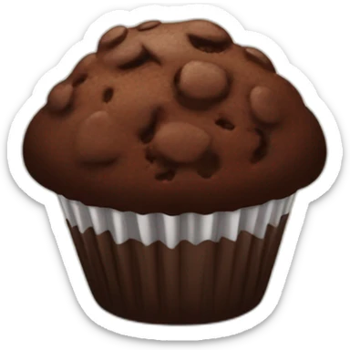 DELICATE chocolate muffin sticker