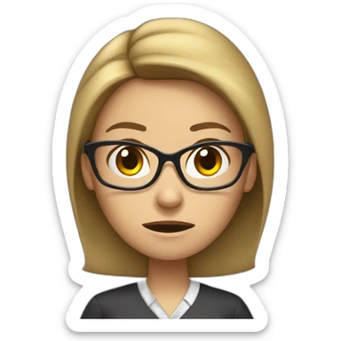 angry female teacher  sticker