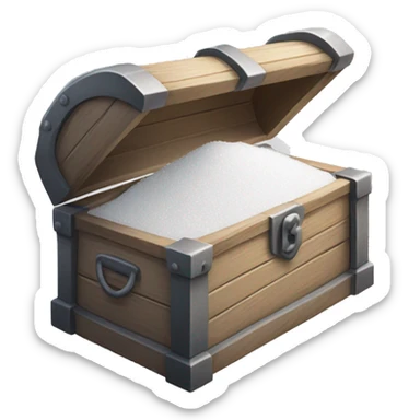 A chest full of white dust sticker