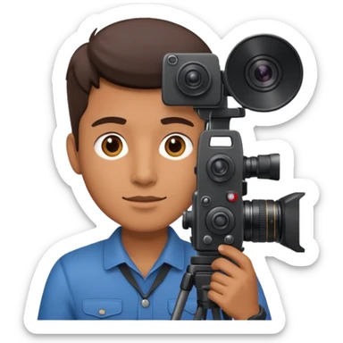 filming camera man  sticker