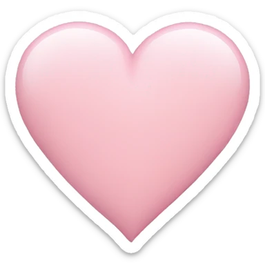 light pink heart sticker