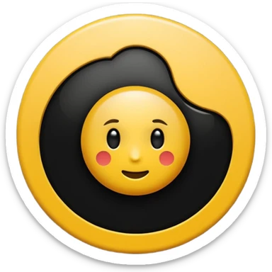 Un rond jaune foncé avec une étoiles noire au milieu sticker