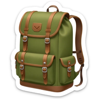 a backpack preped for an adventure in the wilds sticker