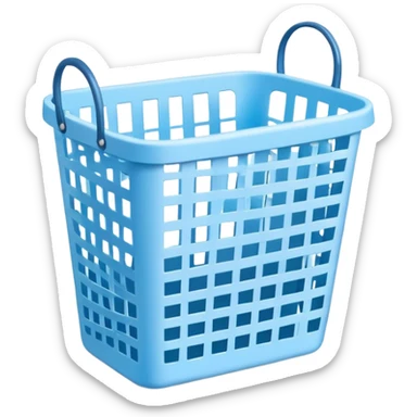 Light blue laundry basket sticker