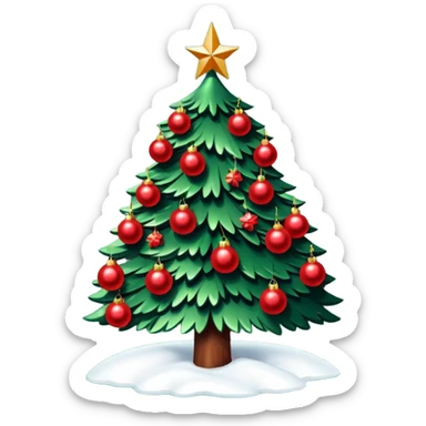 Sapin de Noël avec de la neige  sticker