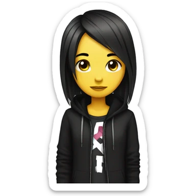 A emo girl sticker